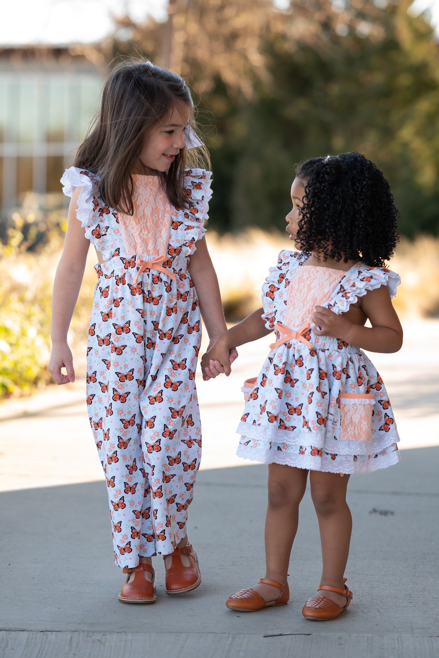 Butterflies In Bloom -  Ruffle Leggy Romper