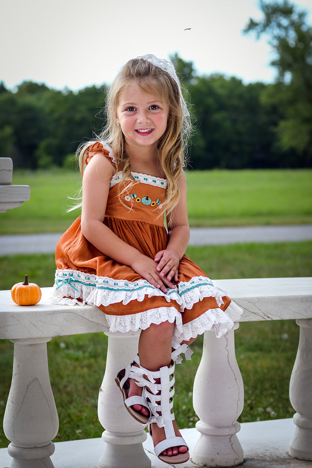 Autumn Wishes Pinafore Dress Set - Size 3