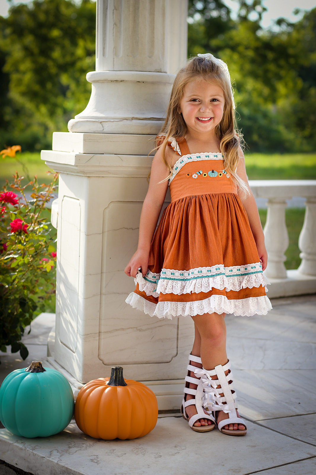 Autumn Wishes Pinafore Dress Set - Size 3