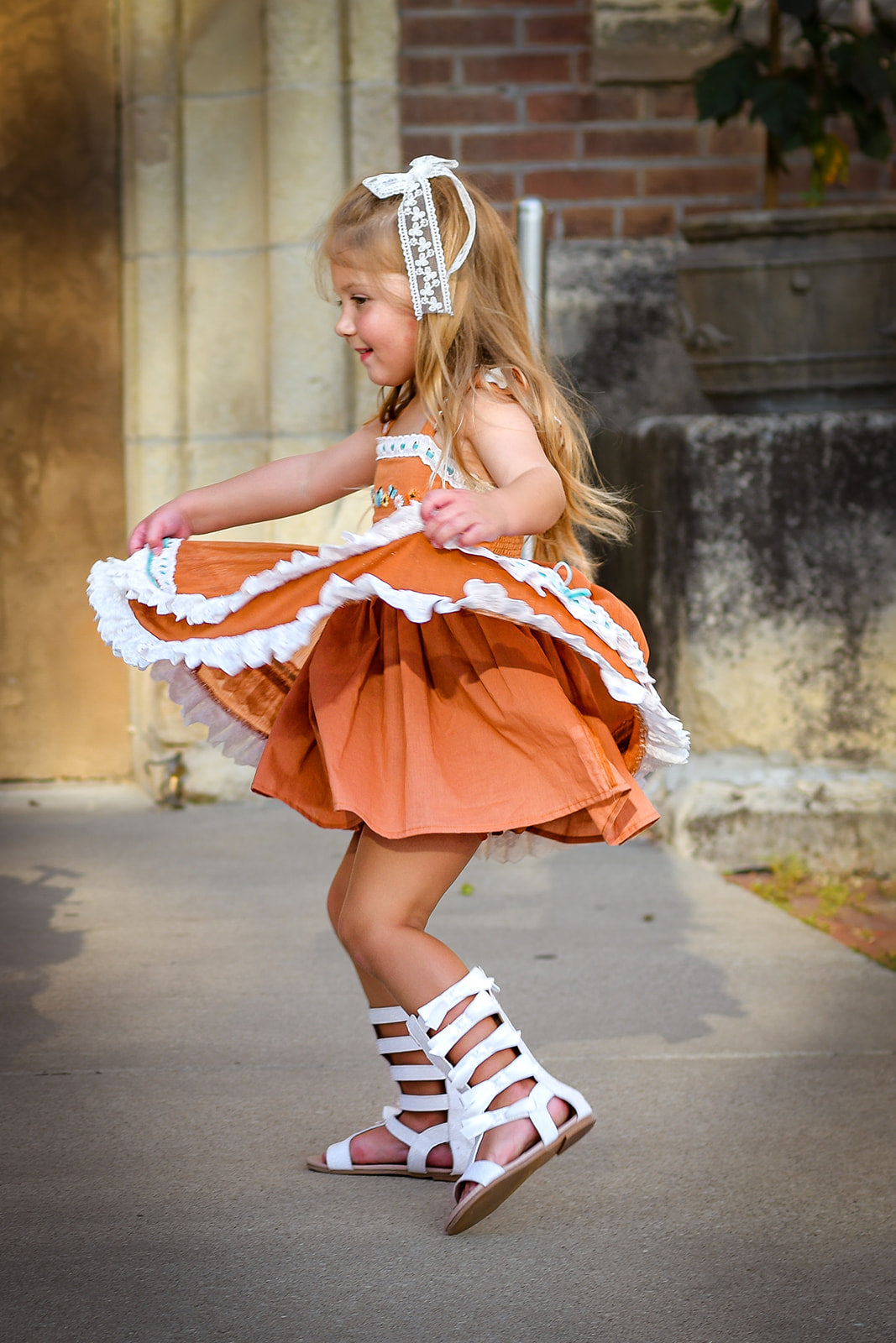 Autumn Wishes Pinafore Dress Set - Size 3