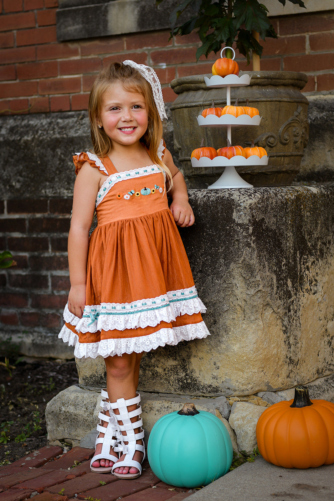 Autumn Wishes Pinafore Dress Set - Size 3