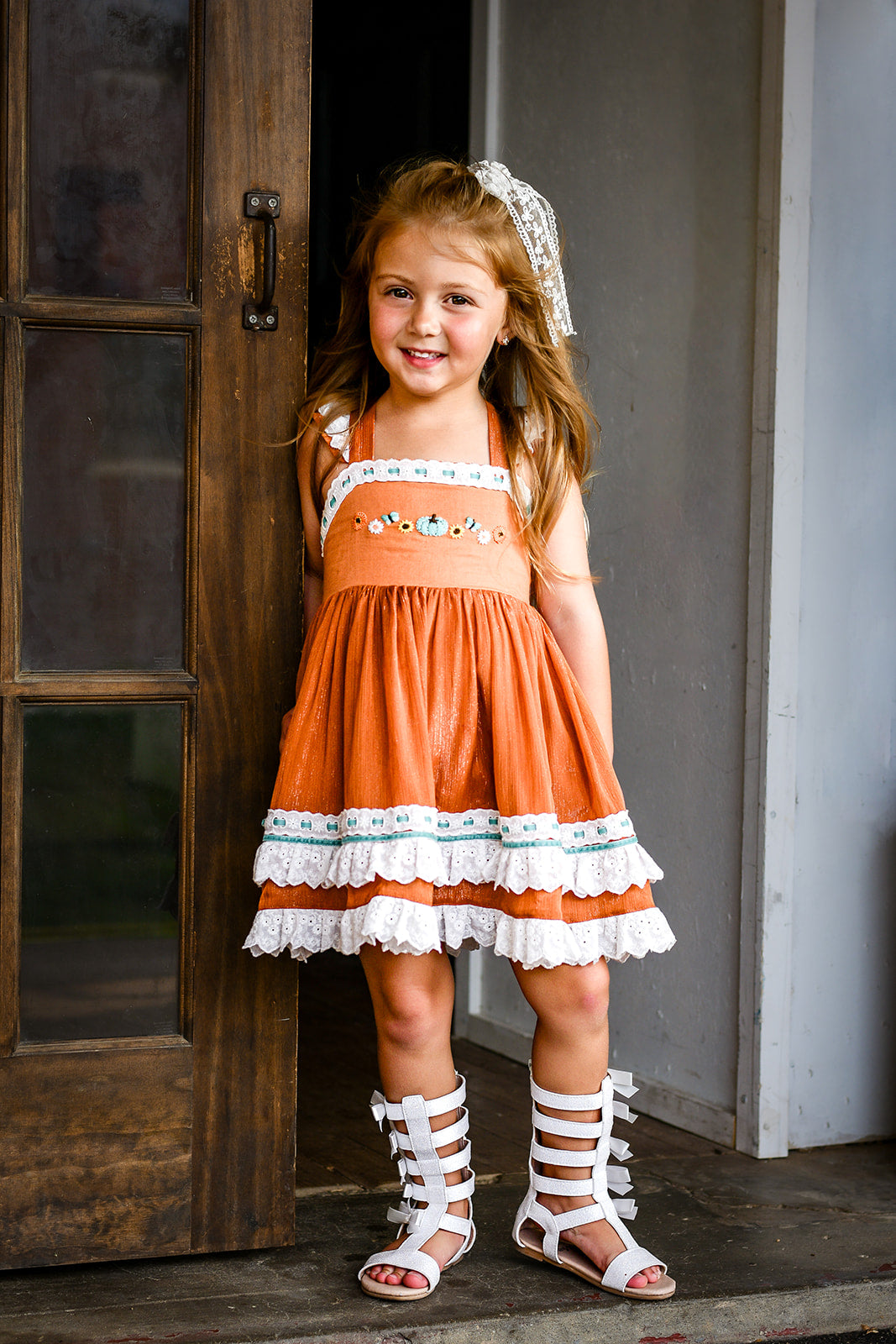 Autumn Wishes Pinafore Dress Set - Size 3