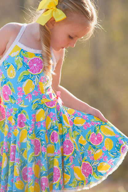 Molly Athleisure Dress - Lemon Zest