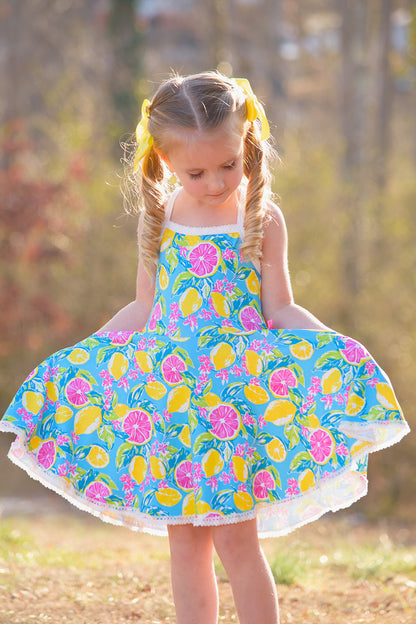 Molly Athleisure Dress - Lemon Zest