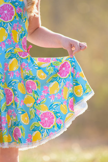 Molly Athleisure Dress - Lemon Zest