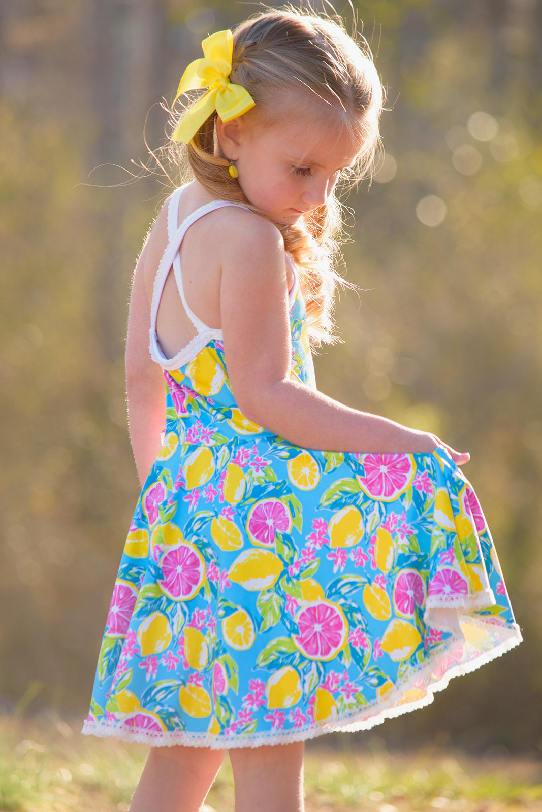 Molly Athleisure Dress - Lemon Zest