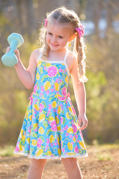 Molly Athleisure Dress - Lemon Zest