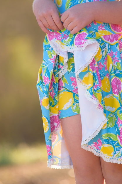 Molly Athleisure Dress - Lemon Zest