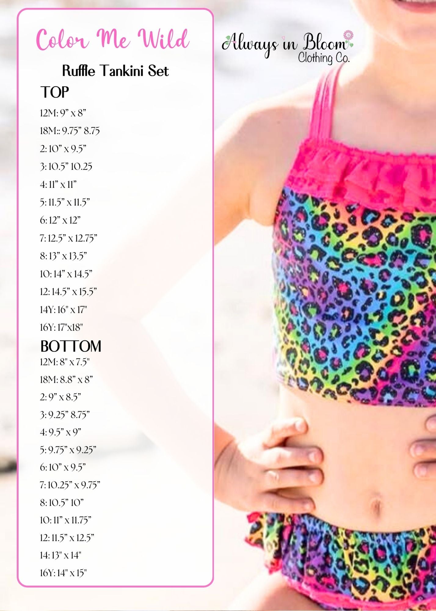 Ruffle Tankini Set - Color Me Wild