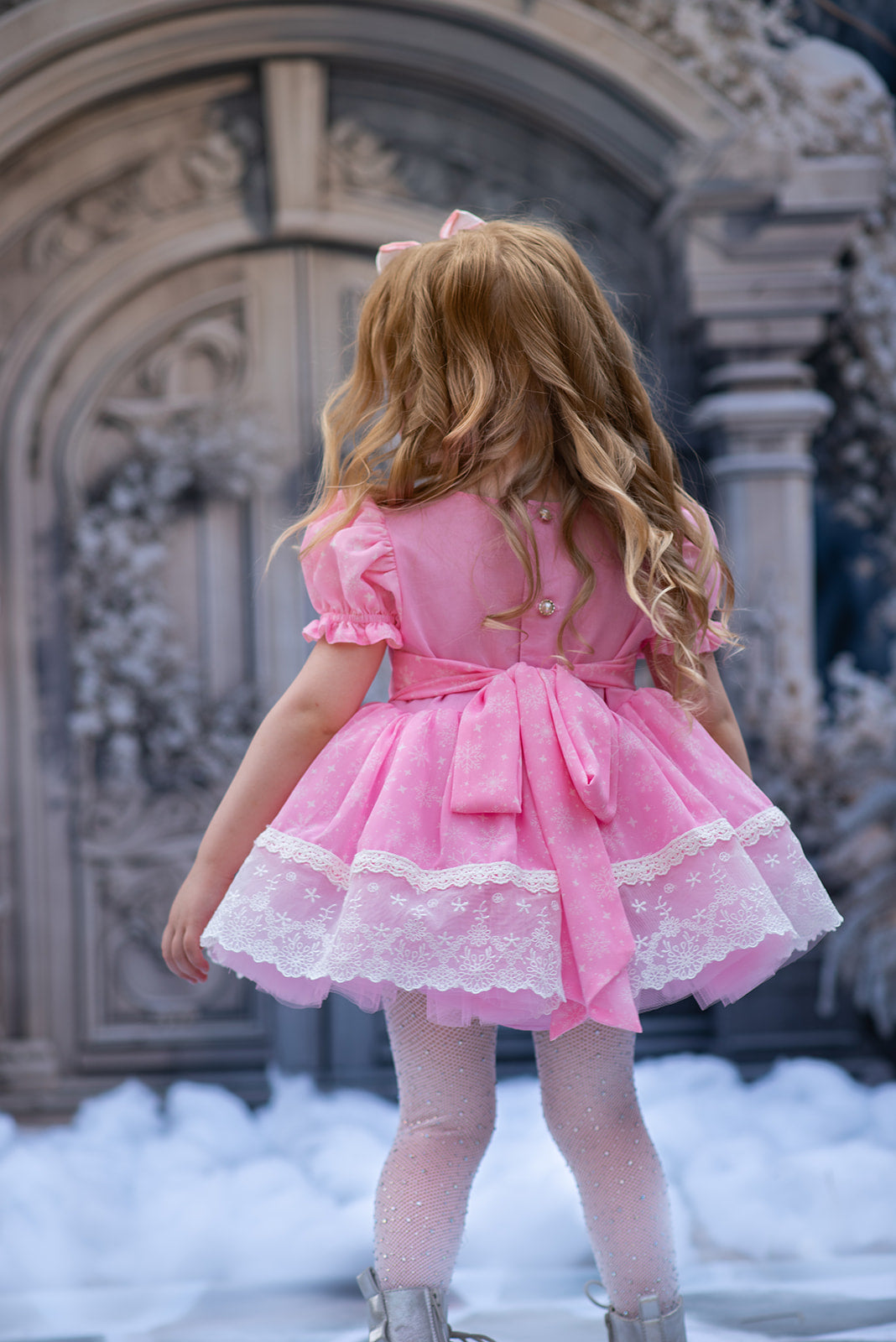 Dreaming of PINK Christmas Skirted Romper