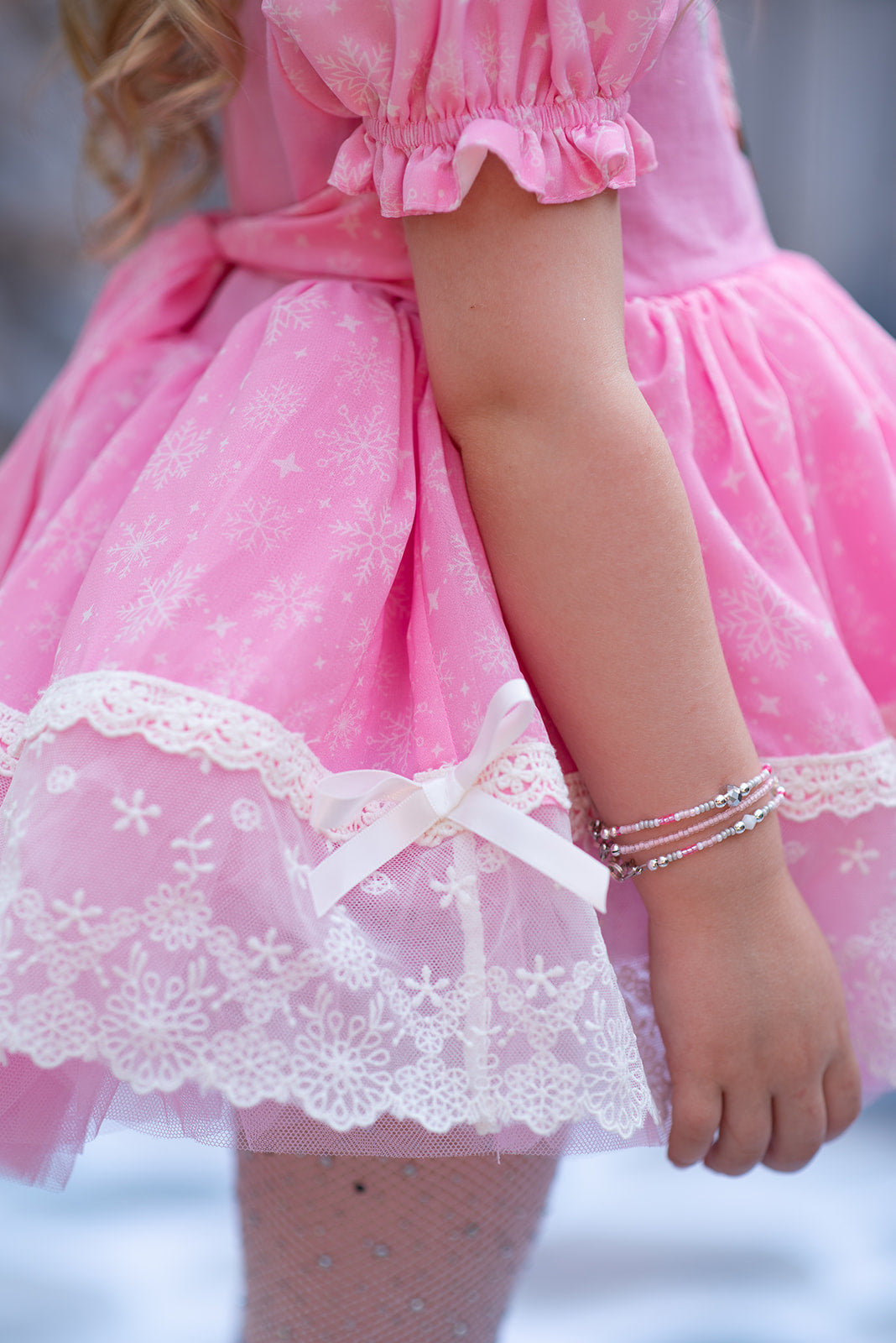 Dreaming of PINK Christmas Skirted Romper