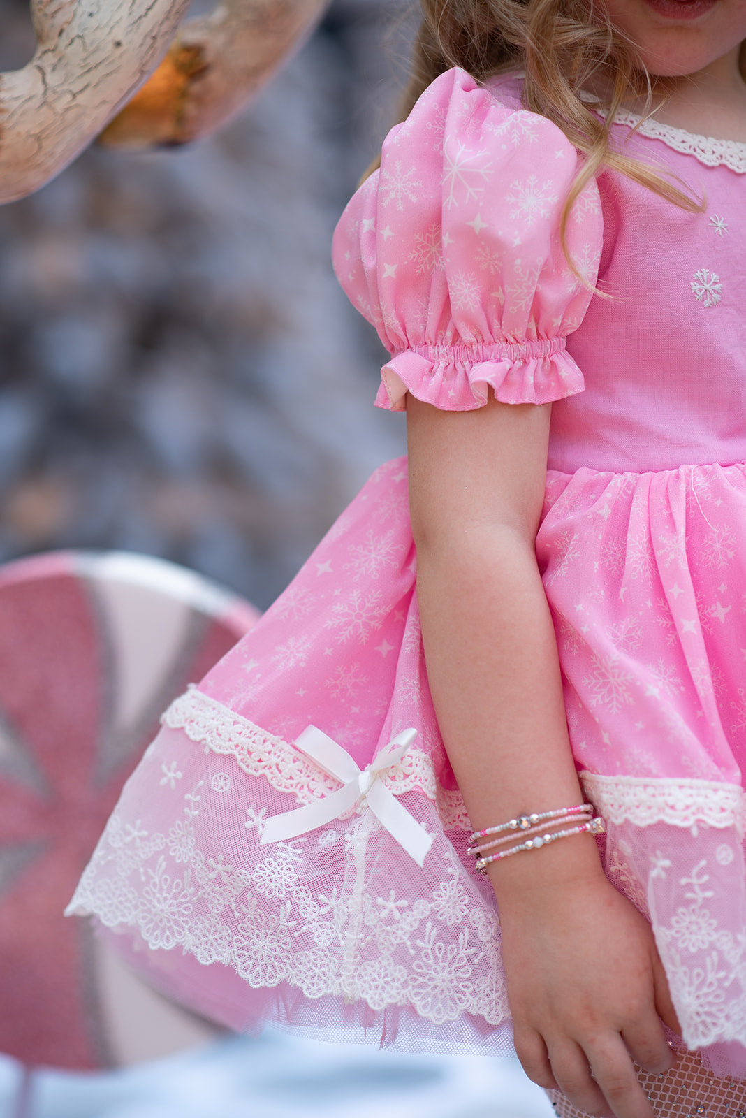 Dreaming of PINK Christmas Skirted Romper