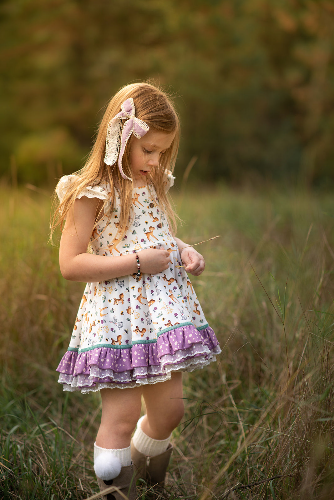 Riley Tunic Set - Woodland Friends