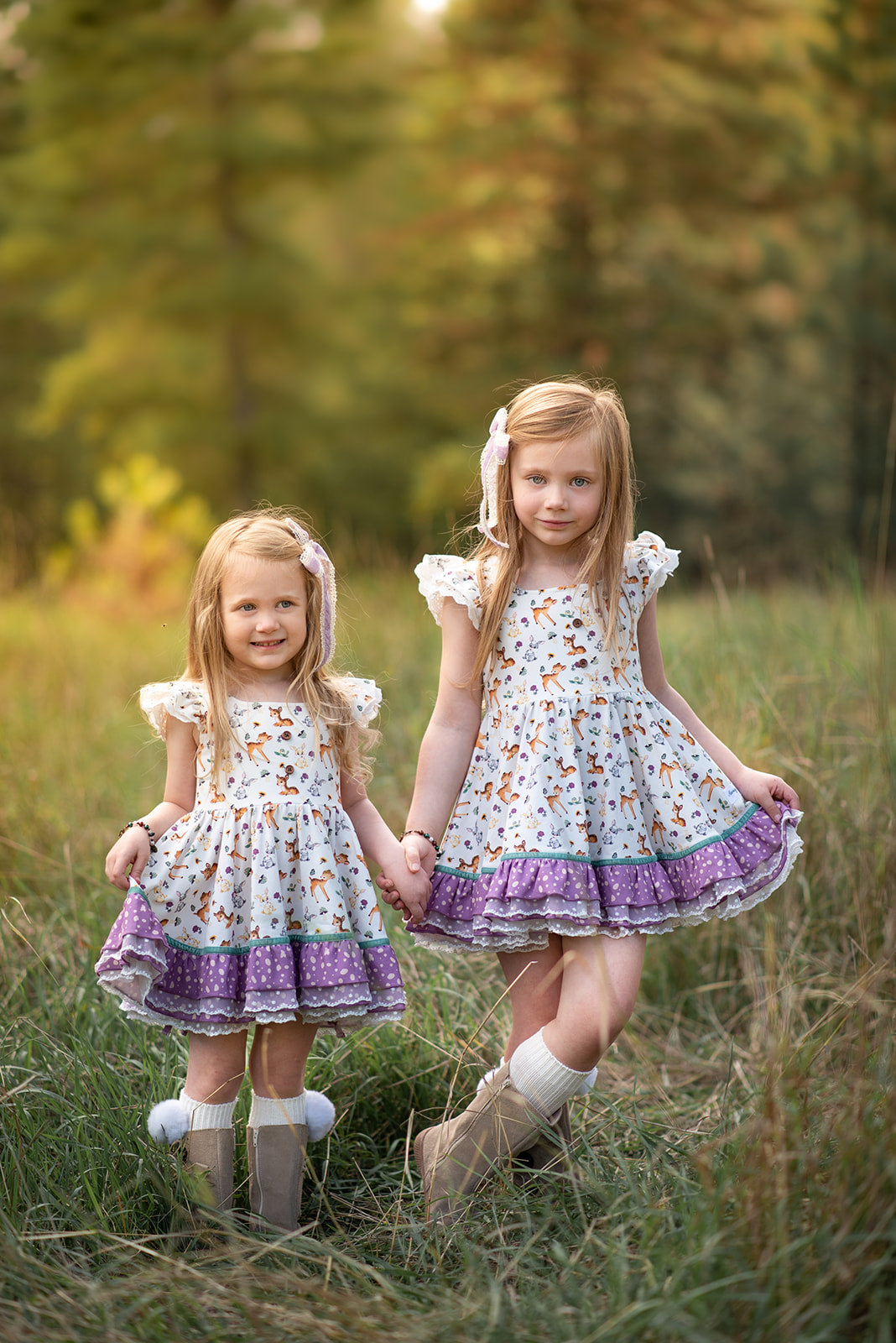 Riley Tunic Set - Woodland Friends