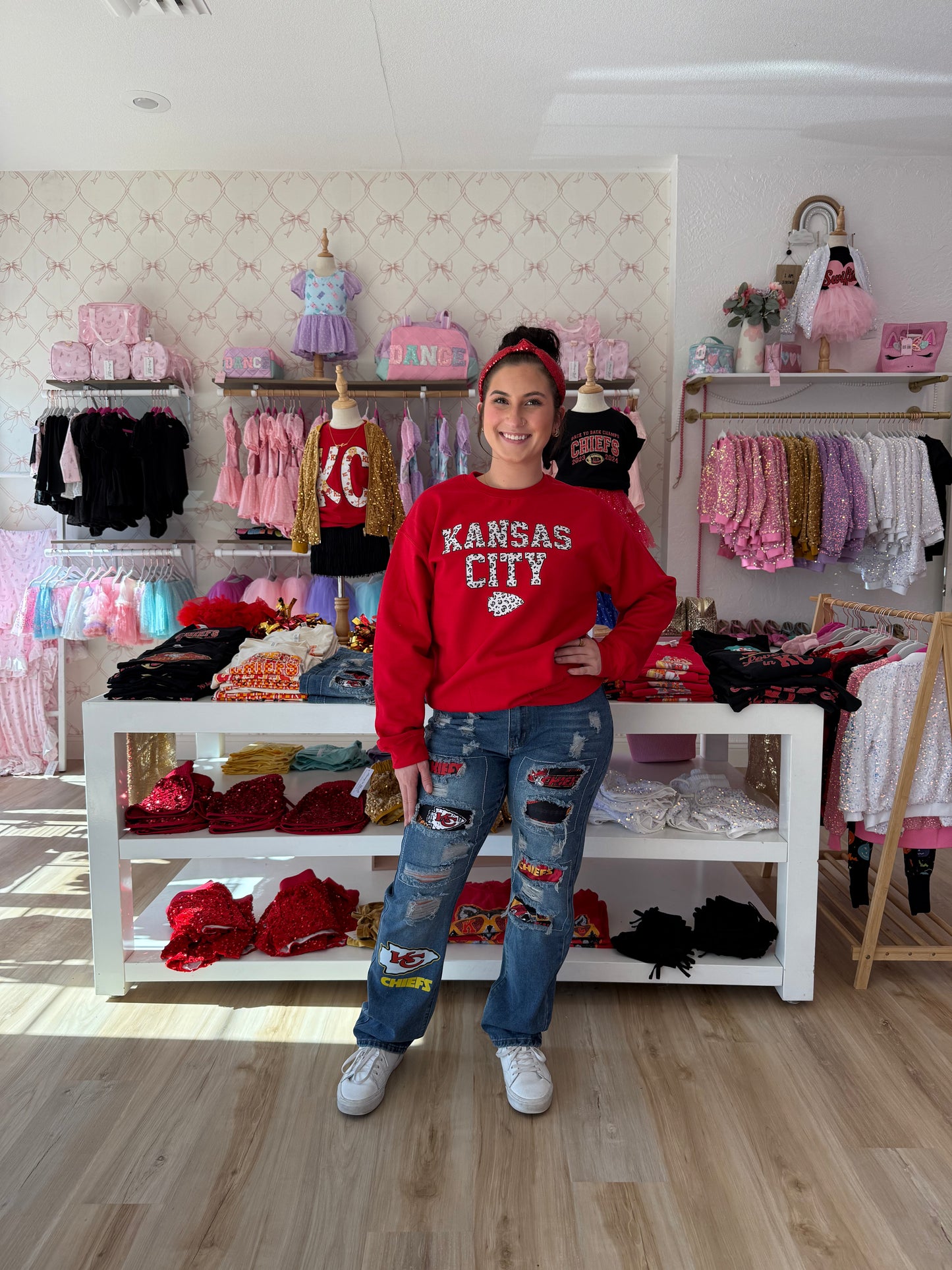 Leopard Kansas City Red Sweatshirt