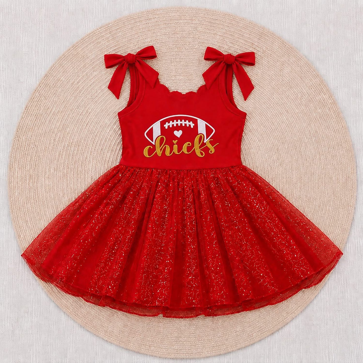 Game Day Glam Twirl Dress  - Chiefs