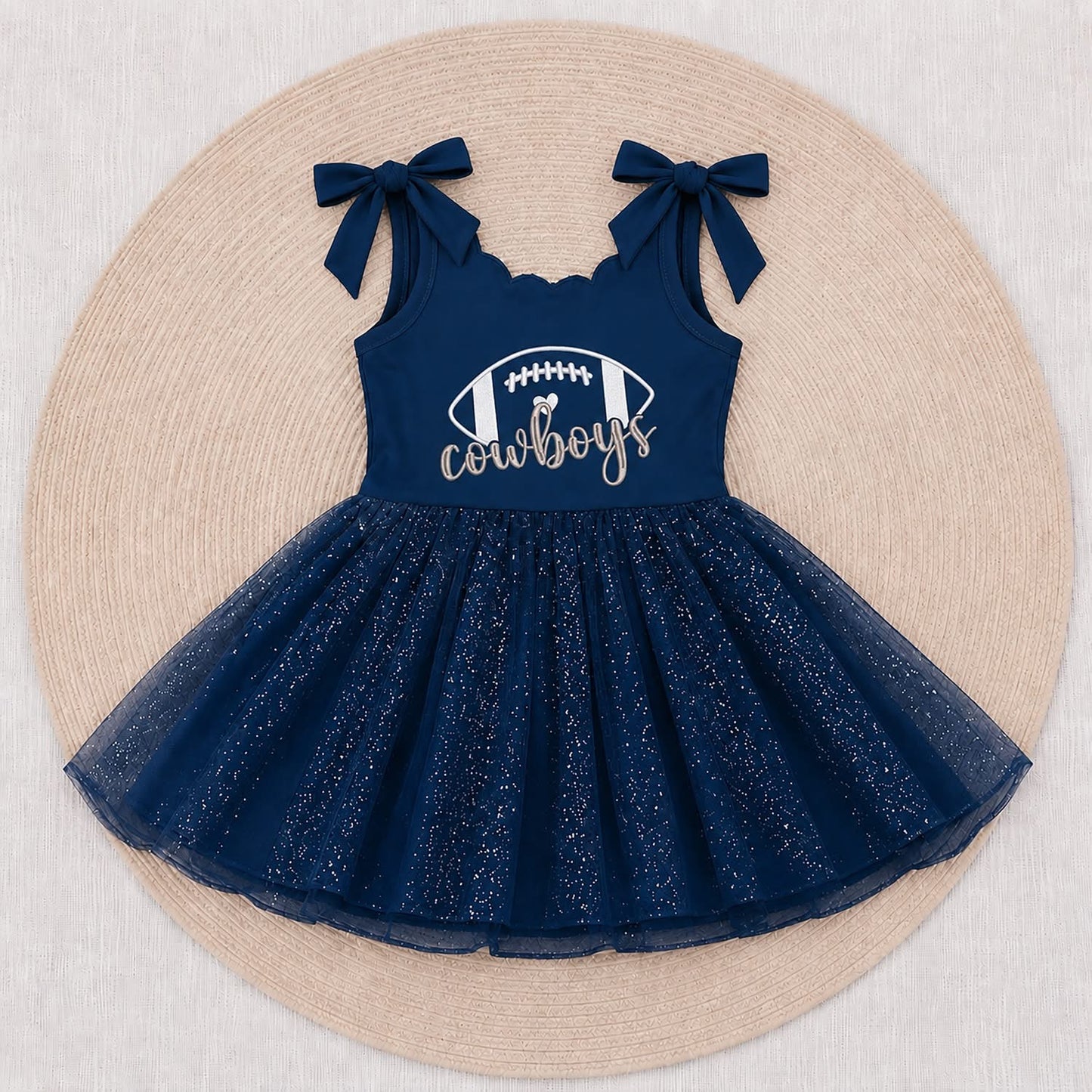 Game Day Glam Twirl Dress  - Cowboys