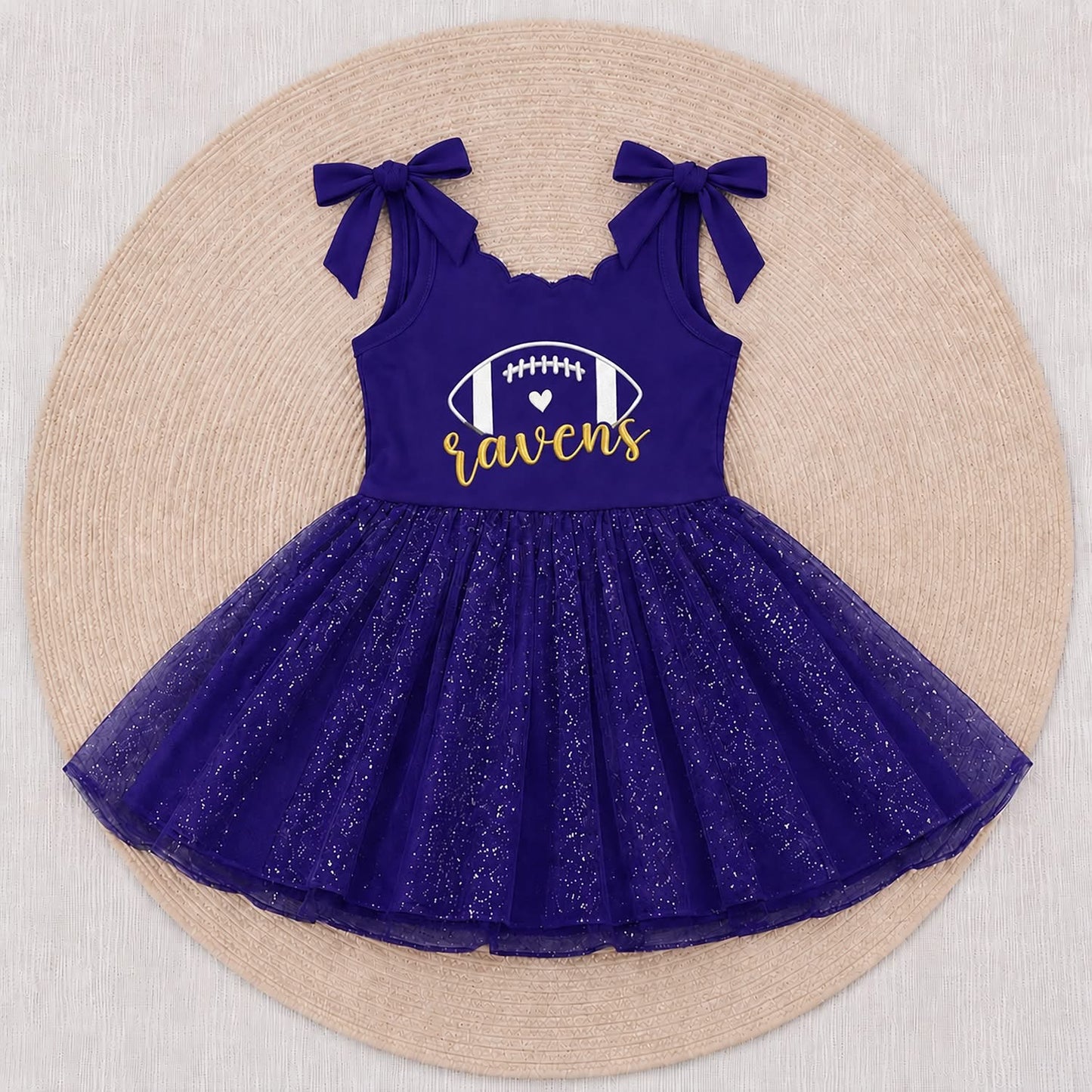 Game Day Glam Twirl Dress  - Ravens