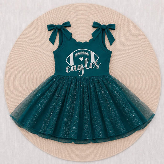 Game Day Glam Twirl Dress  - Eagles