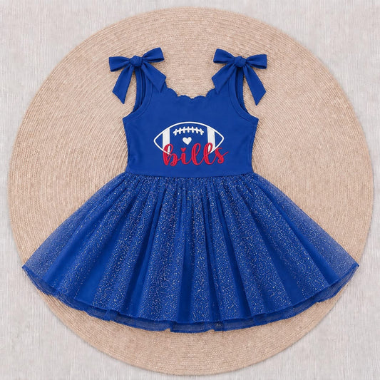 Game Day Glam Twirl Dress  - Bills