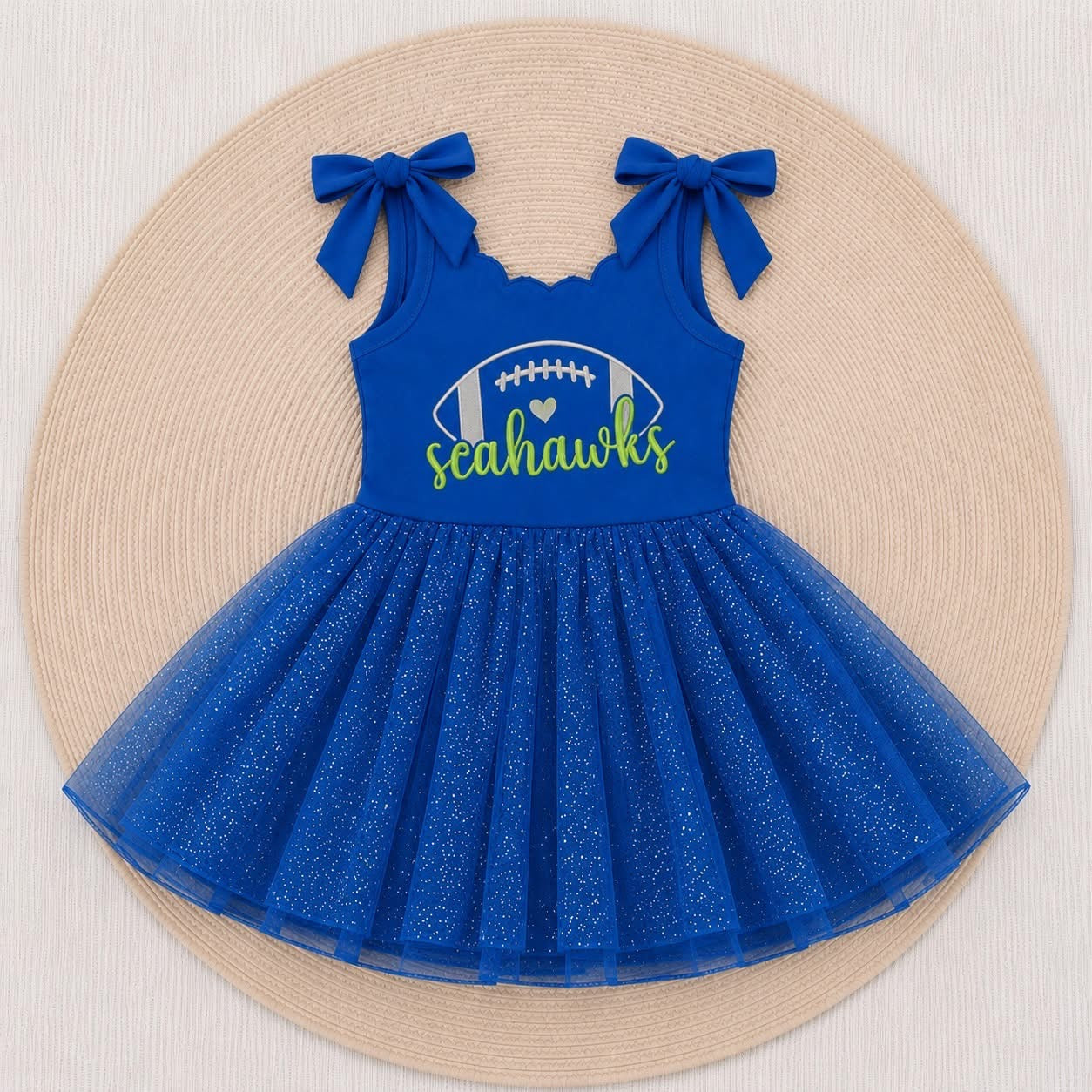 Game Day Glam Twirl Dress  - Seahawks