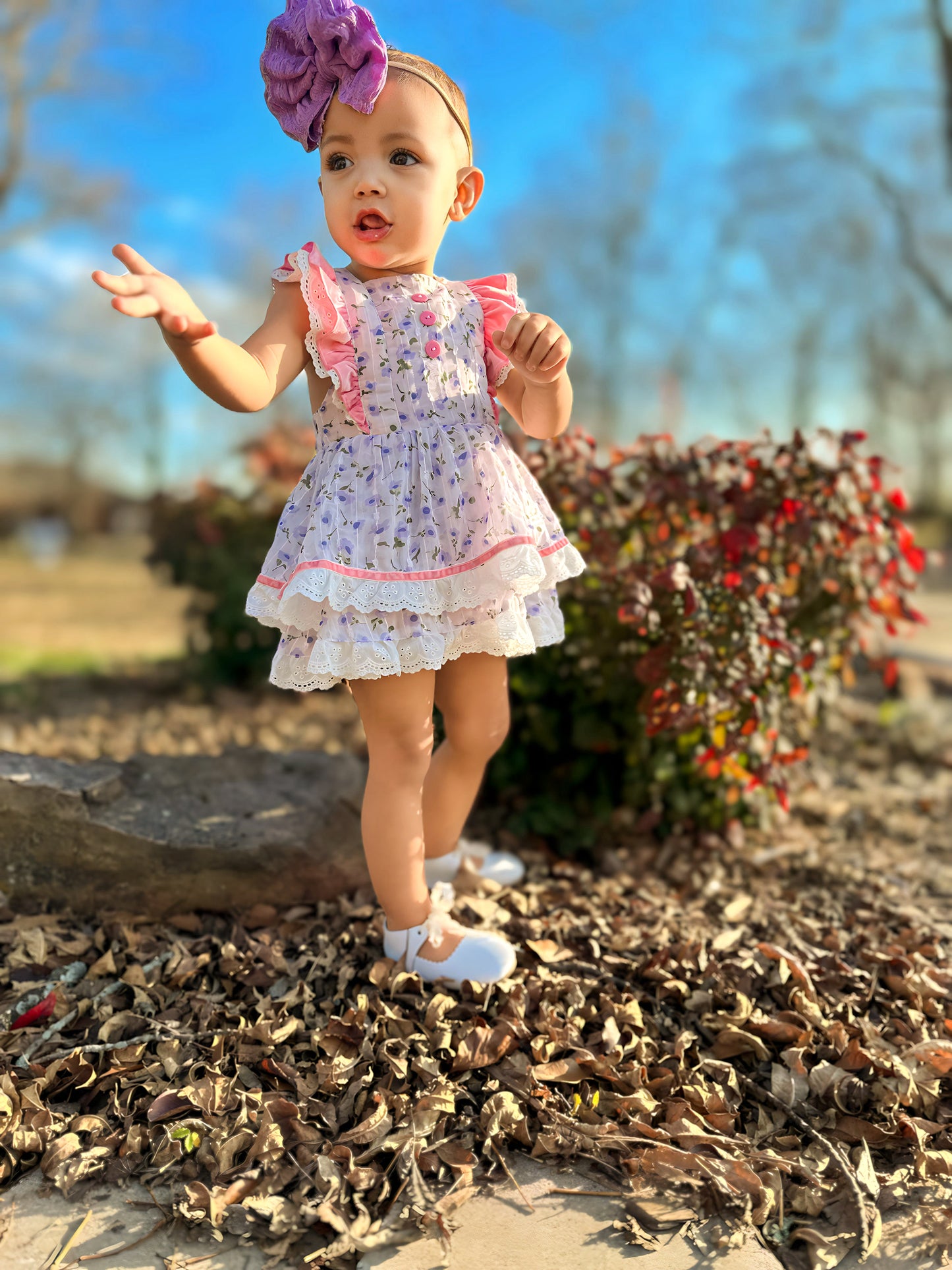 Pretty Petals - Skirted Romper