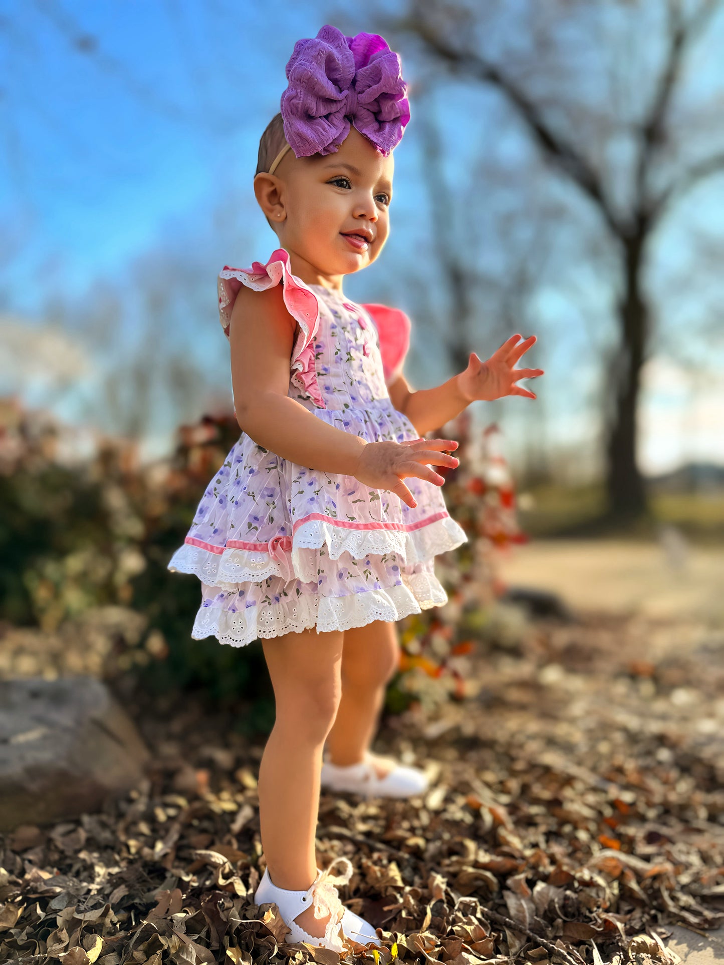 Pretty Petals - Skirted Romper