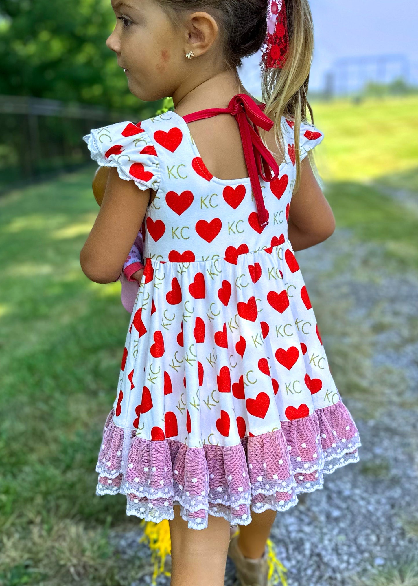 Kansas City Love Girls Twirl Dress Set