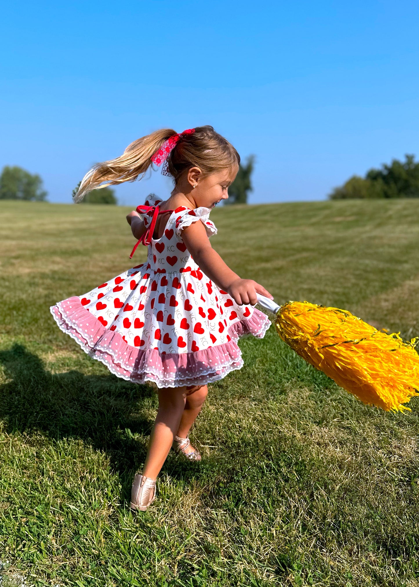 Kansas City Love Girls Twirl Dress Set