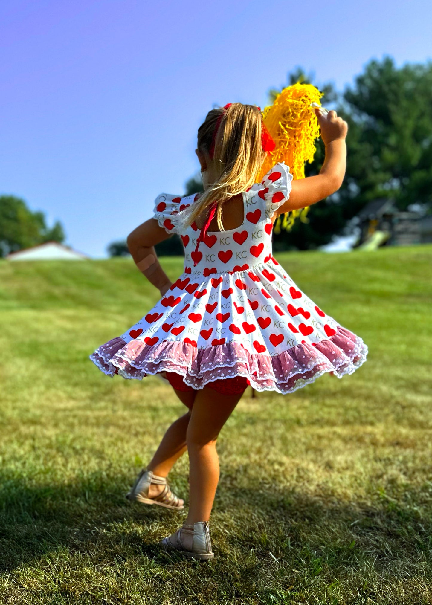 Kansas City Love Girls Twirl Dress Set