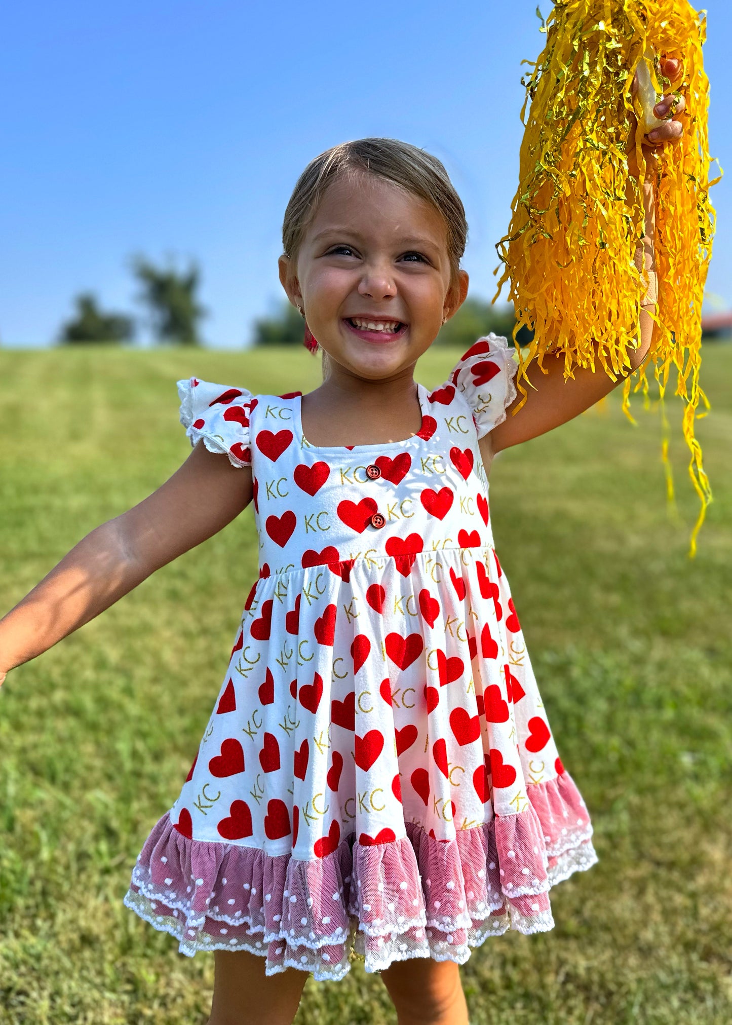 Kansas City Chiefs Twirl Dress Girls Chiefs Kansas City 