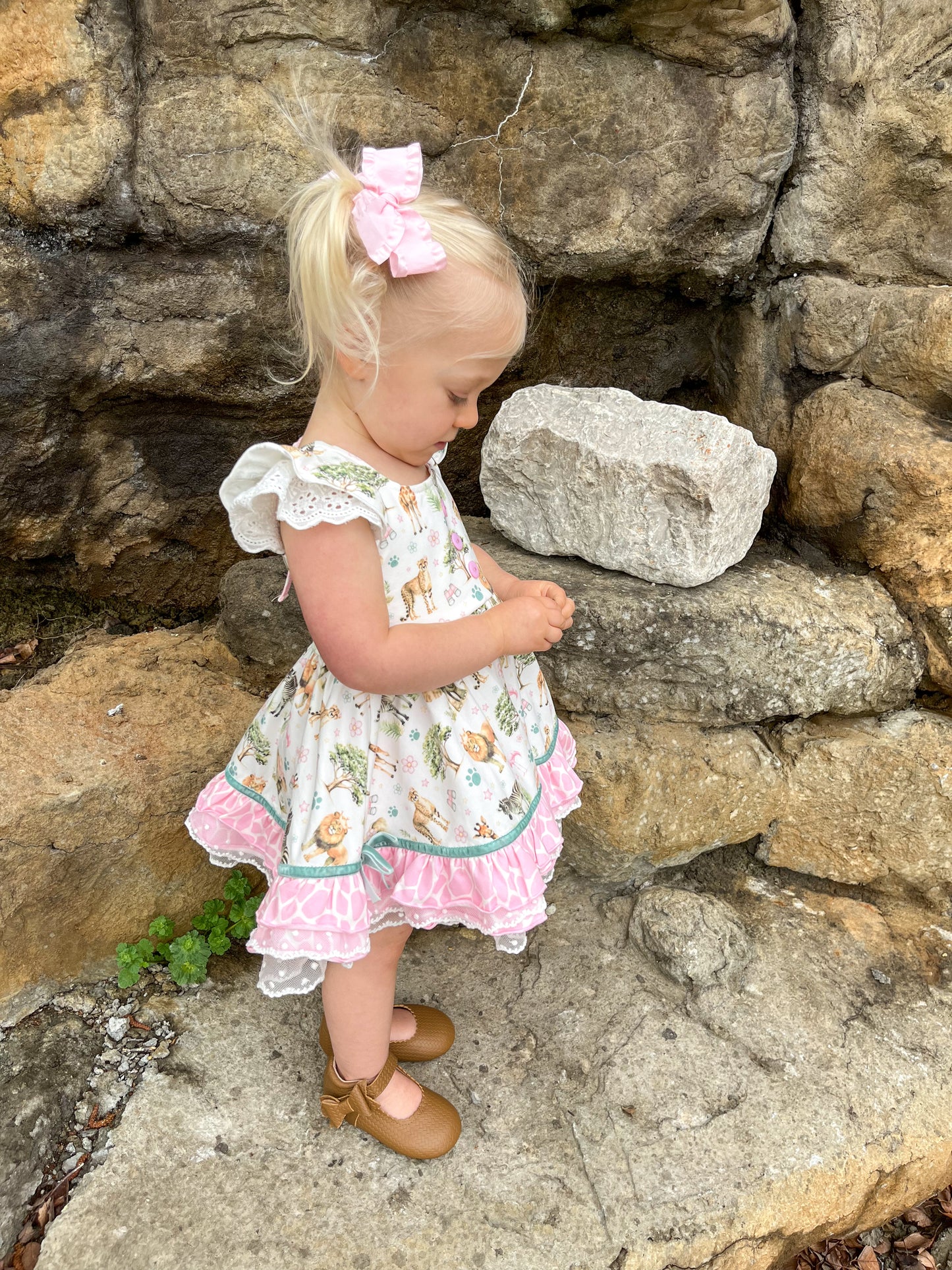 Riley Tunic Set - Pink Safari