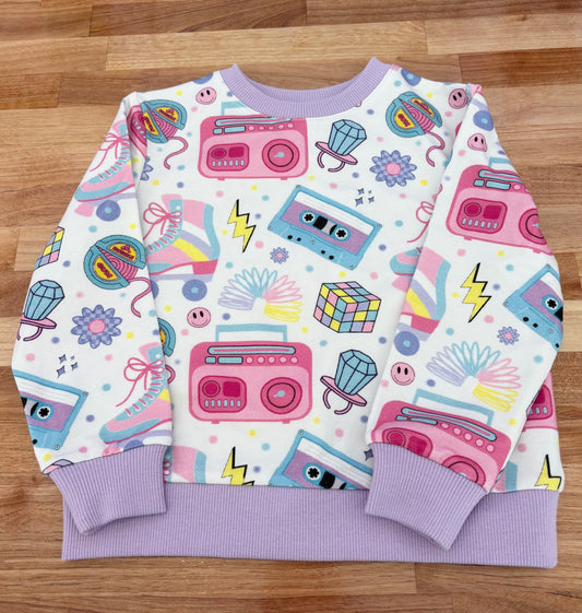 Girls Cozy Bamboo Sweatshirt - Bubble Gum Beats