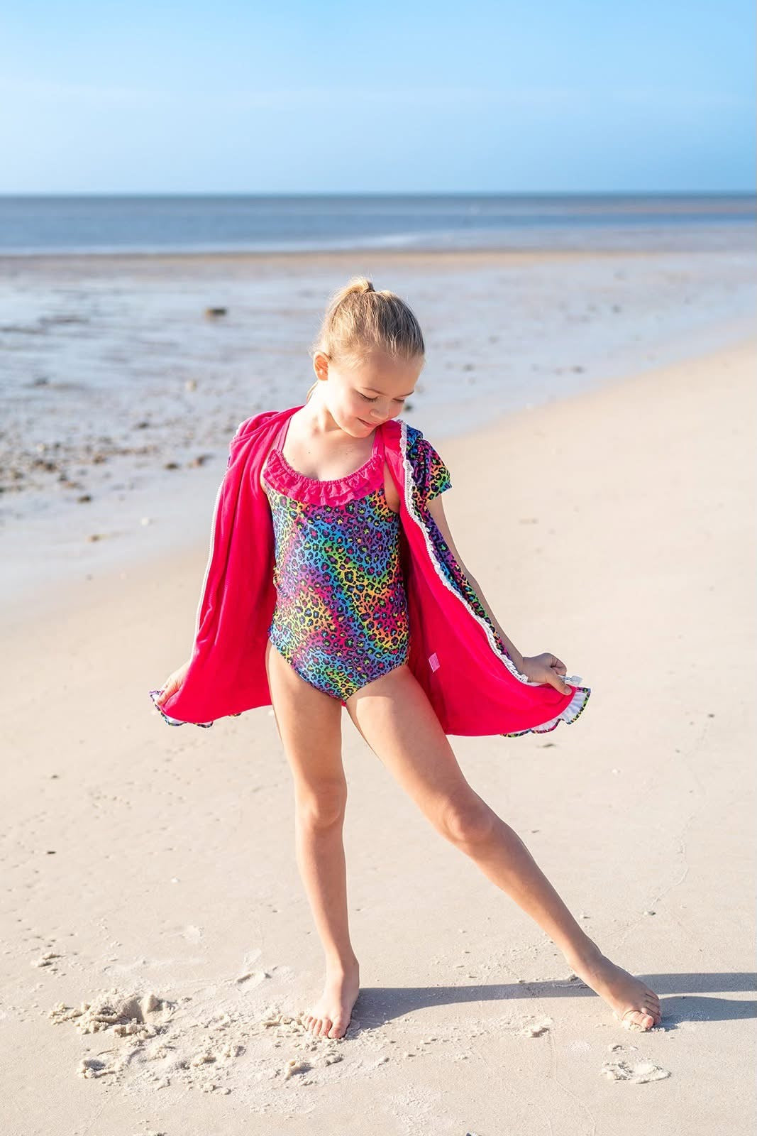 Ruffle One Piece Swim - Color Me Wild