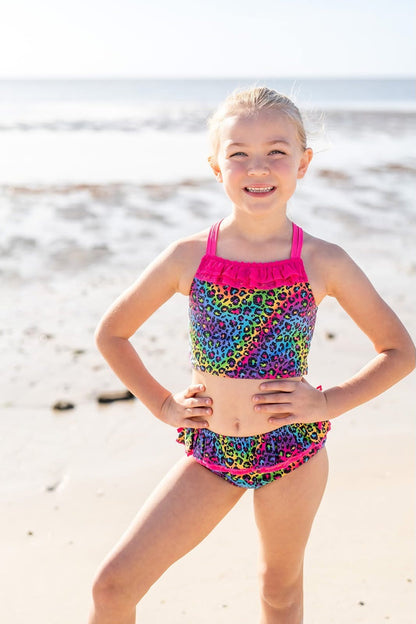 Ruffle Tankini Set - Color Me Wild