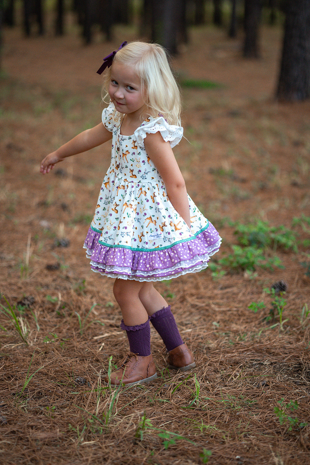 Riley Tunic Set - Woodland Friends