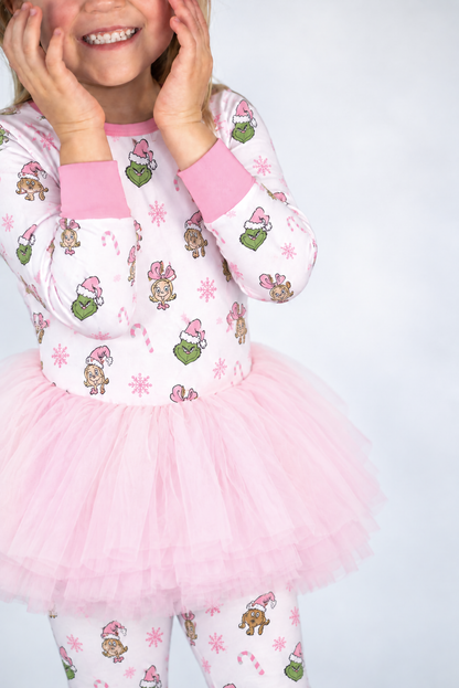 Bamboo 2 Piece Lounge Set - Merry Mischief - Pink