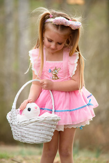 Grace Pinafore Dress Set - Blushing Bunny
