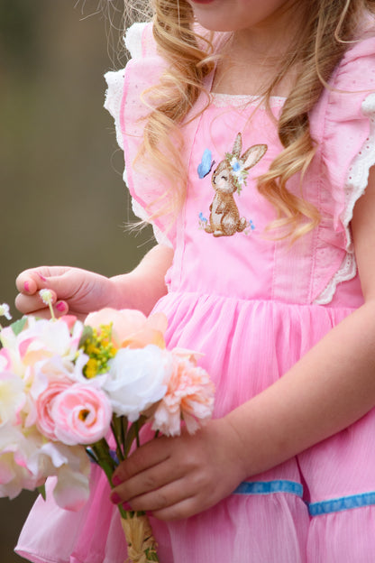 Grace Pinafore Dress Set - Blushing Bunny