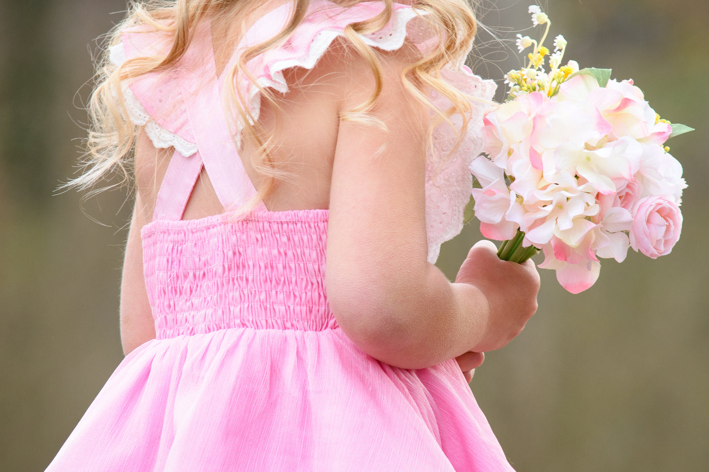 Grace Pinafore Dress Set - Blushing Bunny