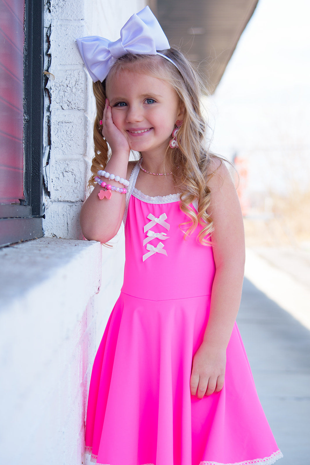 Molly Athleisure Dress - Barbie Pink