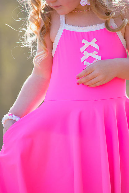 Molly Athleisure Dress - Barbie Pink