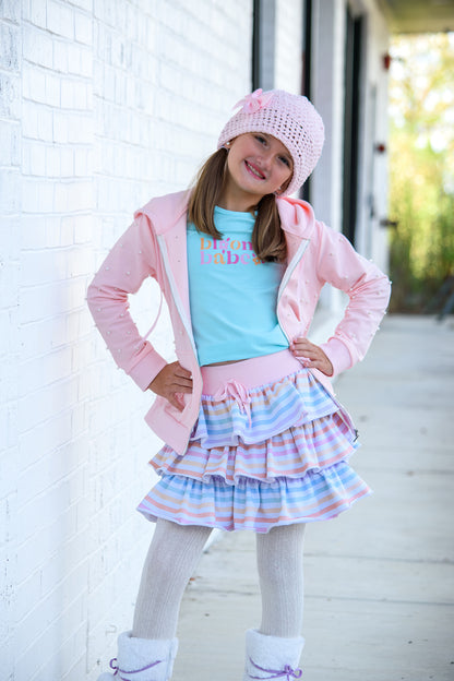 Cotton Candy Striped Skort