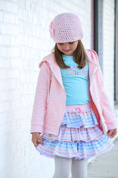 Cotton Candy Striped Skort