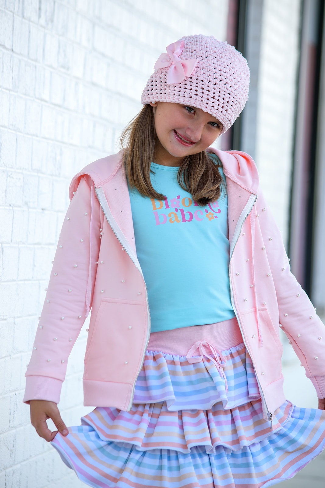 Cotton Candy Striped Skort