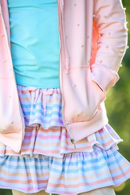 Cotton Candy Striped Skort