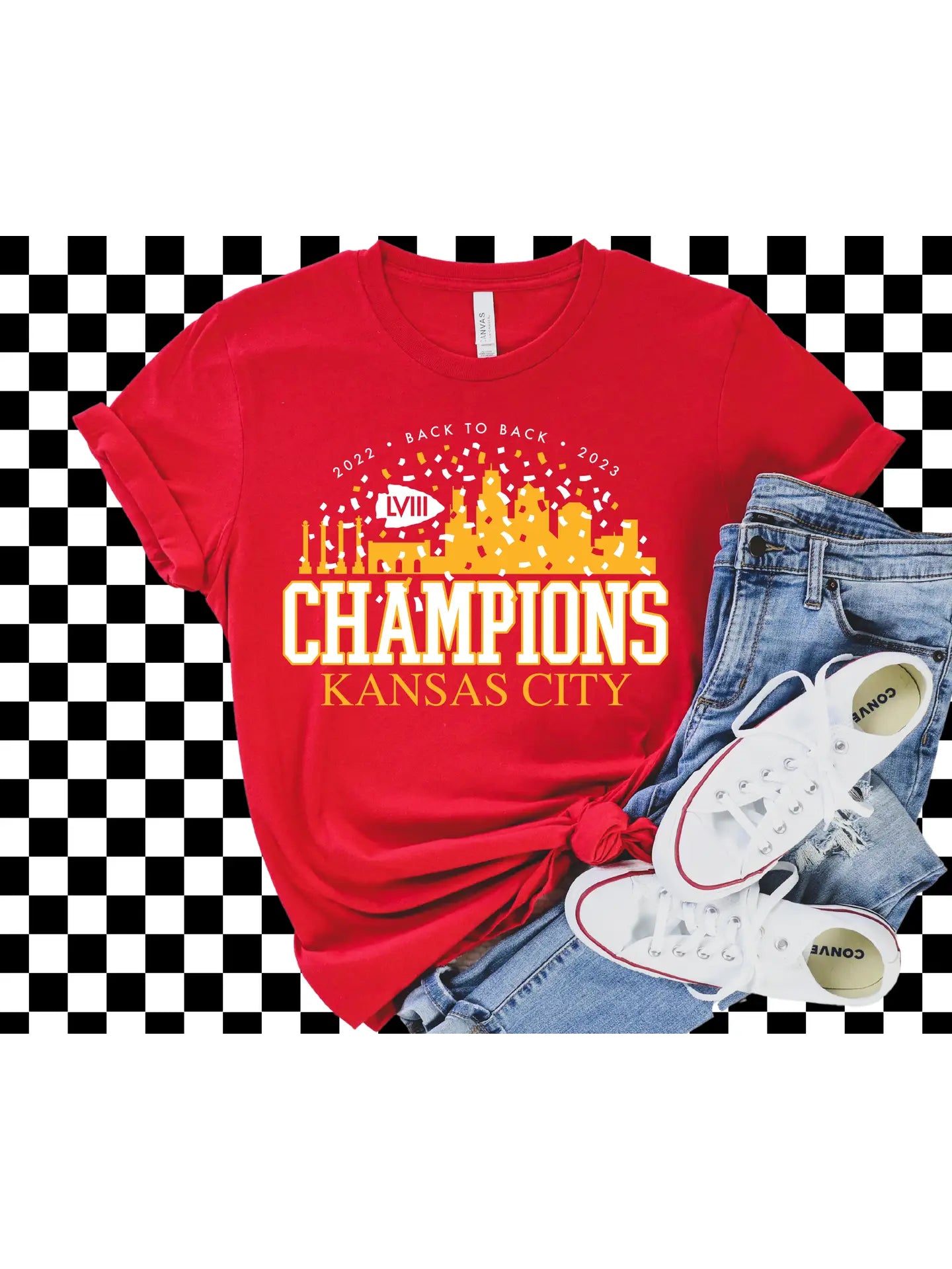 Girls Graphic Tee - Champions Confetti (Preorder)