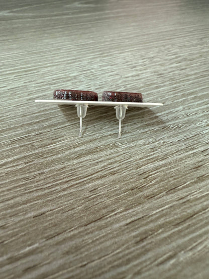 KC Glitter Heart Studs