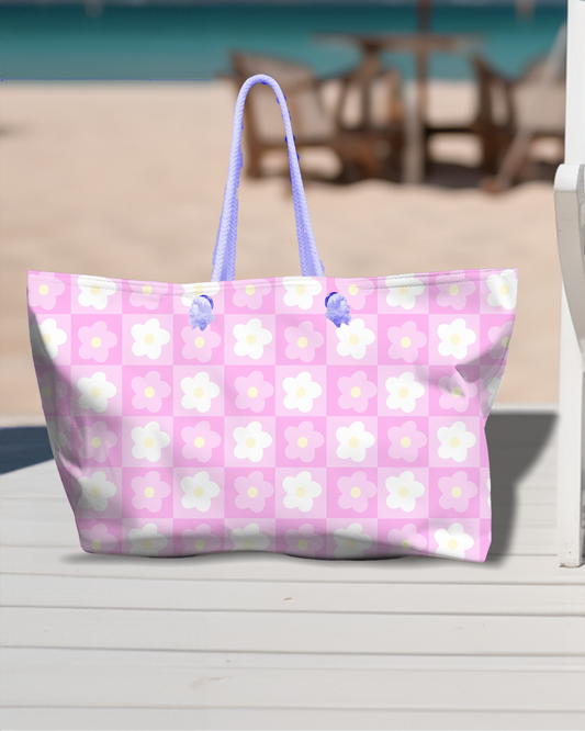 Canvas Weekender Tote Bag - Beachy Barbie