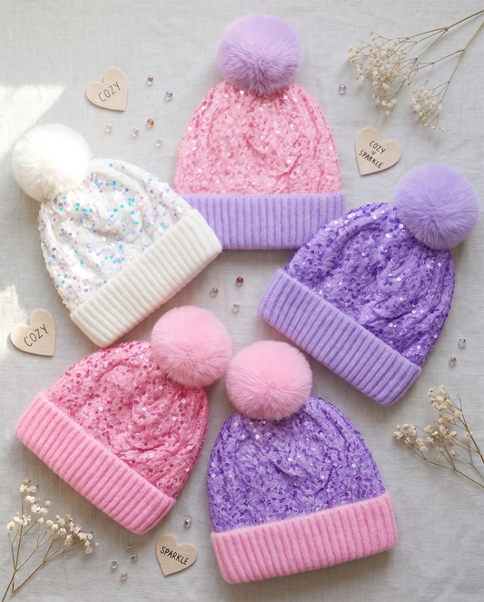 Luxe Sequins Beanie Hat